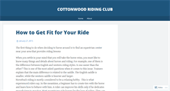 Desktop Screenshot of cottonwoodridingclub.wordpress.com
