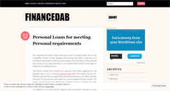 Desktop Screenshot of financedab.wordpress.com