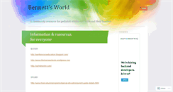Desktop Screenshot of bennettsworld.wordpress.com