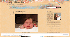 Desktop Screenshot of mybabynicole.wordpress.com
