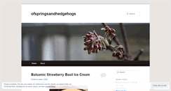 Desktop Screenshot of ofspringsandhedgehogs.wordpress.com