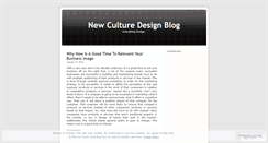 Desktop Screenshot of newculturedesign.wordpress.com