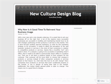 Tablet Screenshot of newculturedesign.wordpress.com