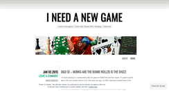 Desktop Screenshot of ineedanewgame.wordpress.com