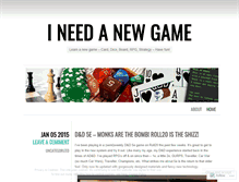 Tablet Screenshot of ineedanewgame.wordpress.com