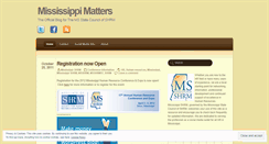 Desktop Screenshot of mississippishrm.wordpress.com