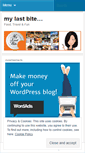 Mobile Screenshot of mylastbite.wordpress.com