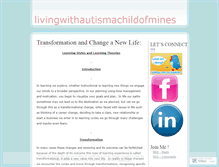 Tablet Screenshot of livingwithautismachildofmines.wordpress.com