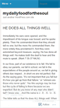 Mobile Screenshot of mydailyfoodforthesoul.wordpress.com