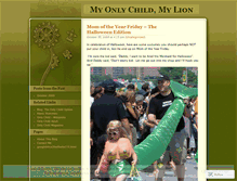 Tablet Screenshot of myonlychild.wordpress.com