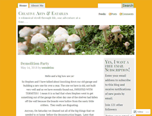 Tablet Screenshot of creativeartseatables.wordpress.com