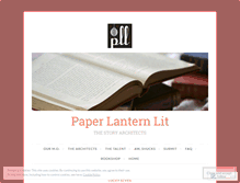 Tablet Screenshot of paperlanternlit.wordpress.com