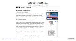 Desktop Screenshot of letsbehonesthere.wordpress.com