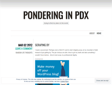 Tablet Screenshot of ponderinginpdx.wordpress.com