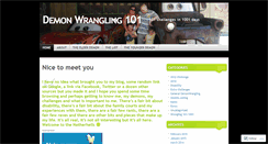 Desktop Screenshot of demonwrangling101.wordpress.com