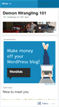 Mobile Screenshot of demonwrangling101.wordpress.com