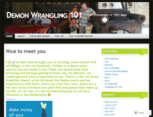 Tablet Screenshot of demonwrangling101.wordpress.com