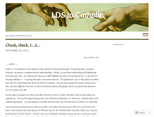 Tablet Screenshot of lds2catholic.wordpress.com