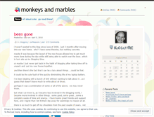 Tablet Screenshot of monkeysandmarbles.wordpress.com