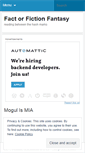 Mobile Screenshot of factorfictionfantasy.wordpress.com