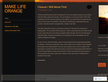 Tablet Screenshot of makelifeorange.wordpress.com