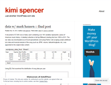 Tablet Screenshot of kimispencer.wordpress.com