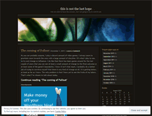 Tablet Screenshot of notthelasthope.wordpress.com