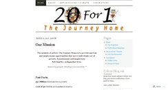 Desktop Screenshot of 20for1thejourneyhome.wordpress.com