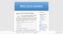 Desktop Screenshot of bettersourceliquidators.wordpress.com