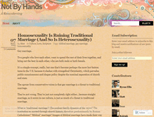 Tablet Screenshot of notbyhands.wordpress.com