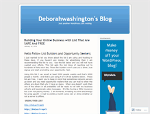 Tablet Screenshot of deborahwashington.wordpress.com