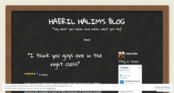 Desktop Screenshot of haerilhalim.wordpress.com