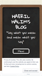 Mobile Screenshot of haerilhalim.wordpress.com