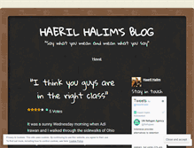 Tablet Screenshot of haerilhalim.wordpress.com