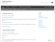 Tablet Screenshot of fadedfootsteps.wordpress.com