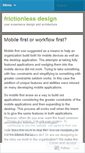 Mobile Screenshot of frictionlessdesign.wordpress.com