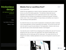 Tablet Screenshot of frictionlessdesign.wordpress.com