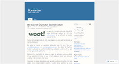 Desktop Screenshot of buralardan.wordpress.com