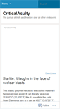 Mobile Screenshot of criticalacuity.wordpress.com
