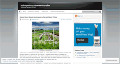 Desktop Screenshot of hydroponicssystemsandsupplies.wordpress.com