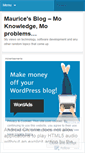 Mobile Screenshot of mauricebutler.wordpress.com