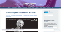 Desktop Screenshot of espritlogique.wordpress.com