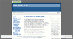 Desktop Screenshot of ownchoice.wordpress.com