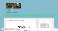 Desktop Screenshot of doseofhope.wordpress.com