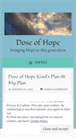 Mobile Screenshot of doseofhope.wordpress.com