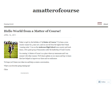 Tablet Screenshot of amatterofcourse.wordpress.com