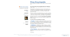 Desktop Screenshot of pinoyencyclopedia.wordpress.com