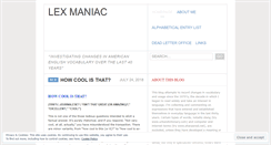 Desktop Screenshot of lexmaniac.wordpress.com