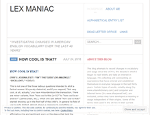Tablet Screenshot of lexmaniac.wordpress.com