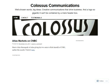 Tablet Screenshot of colossuscommunications.wordpress.com